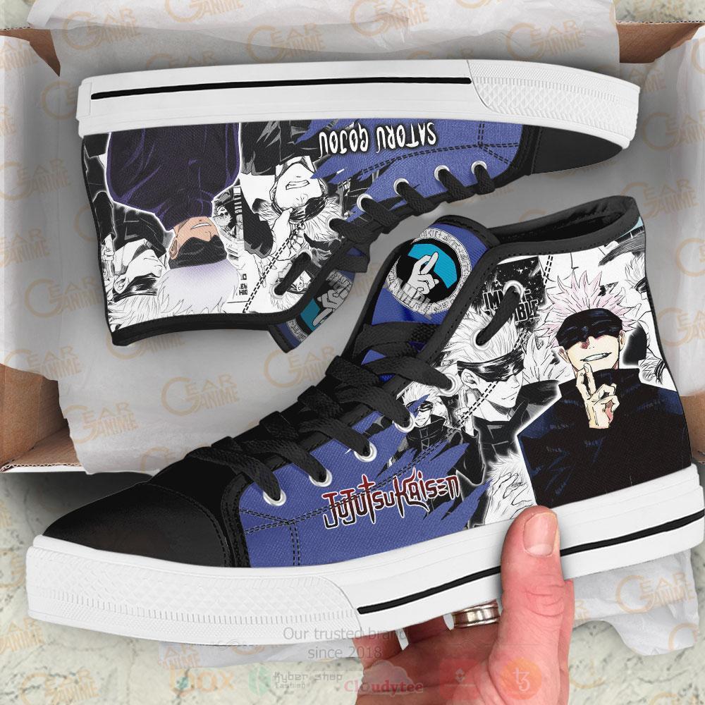 Anime Jujutsu Kaisen Satoru Gojou High Top Canvas Shoes 1