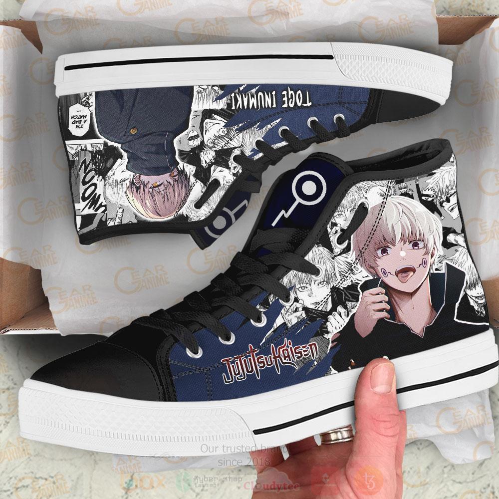 Anime Jujutsu Kaisen Toge Inumaki High Top Canvas Shoes 1