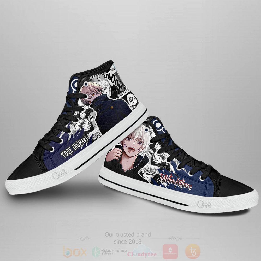 BEST Anime Jujutsu Kaisen Toge Inumaki High Top Shoes 3 Anime Jujutsu Kaisen Toge Inumaki High Top Canvas Shoes 1 2