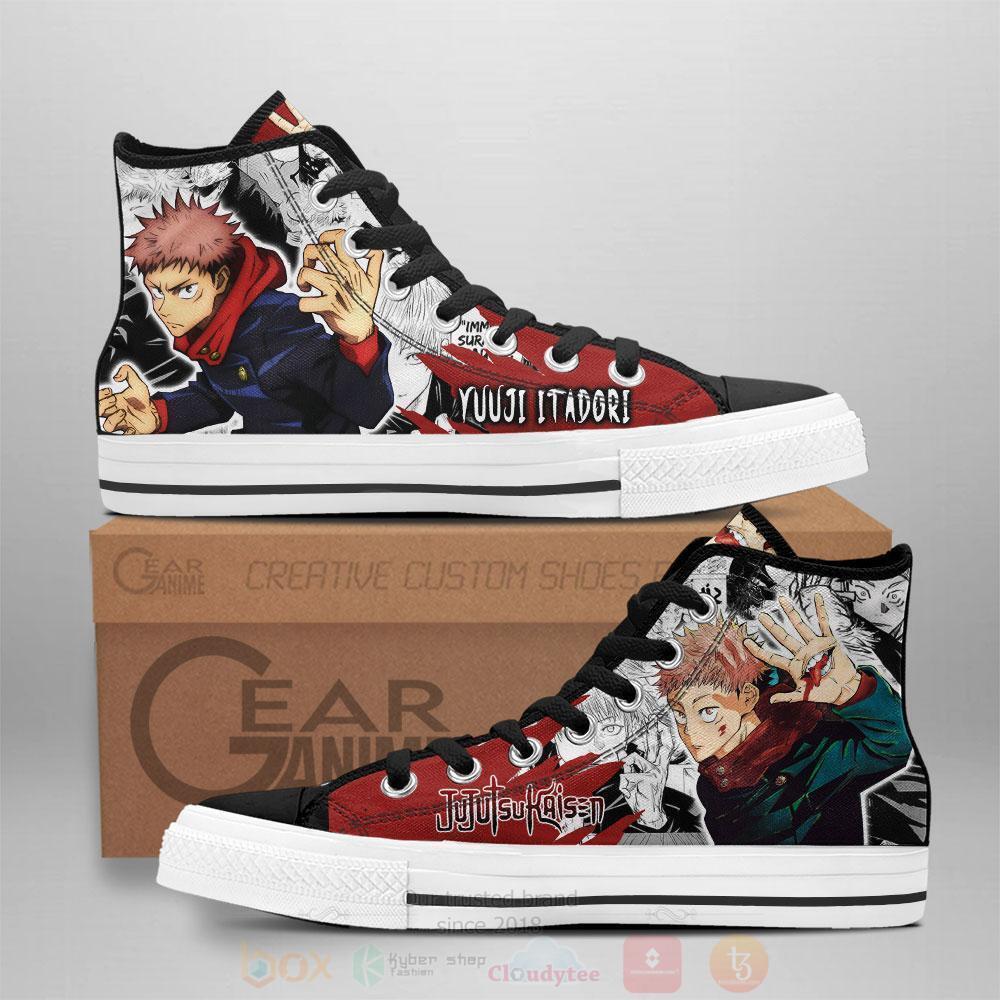 Anime Jujutsu Kaisen Yuuji Itadori High Top Canvas Shoes