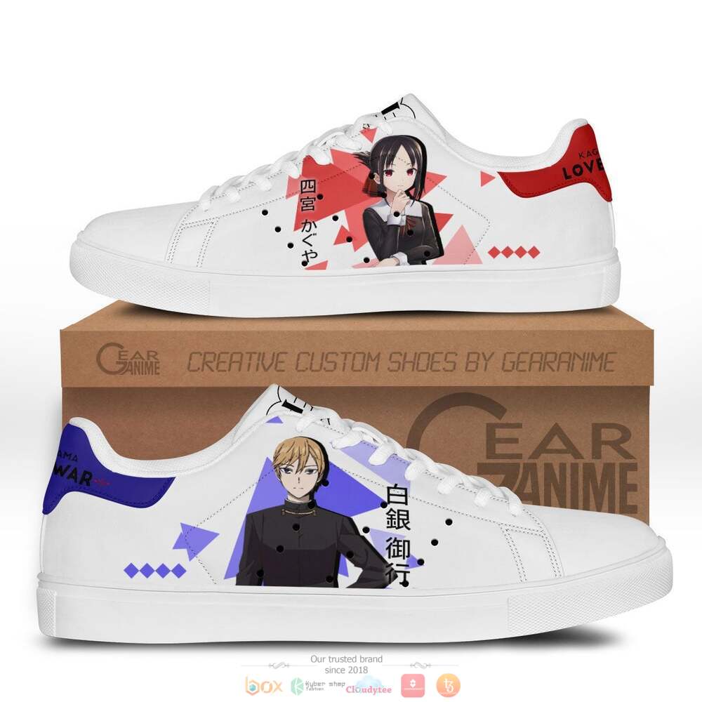 Anime Kaguya sama Love Is War Miyuki and Kaguya Skate Stan Smith Shoes
