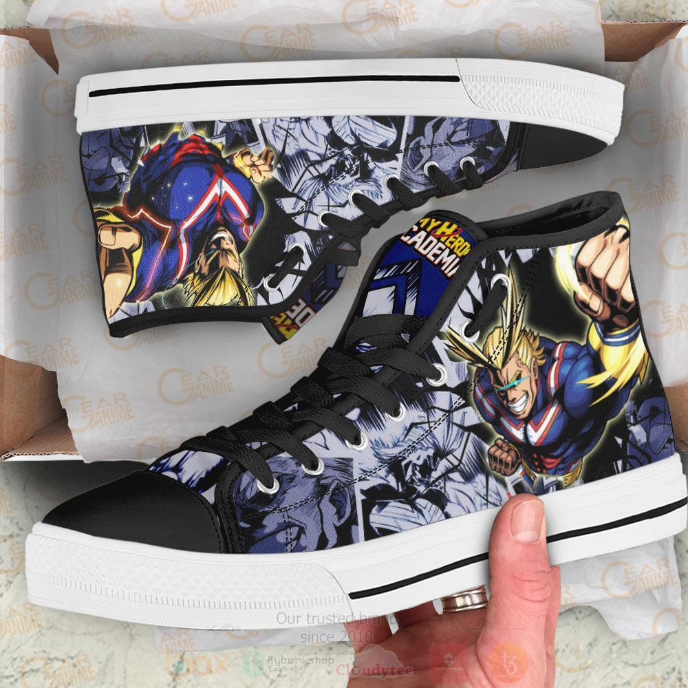 Anime My Hero Academia All Might High Top Canvas Shoes 1