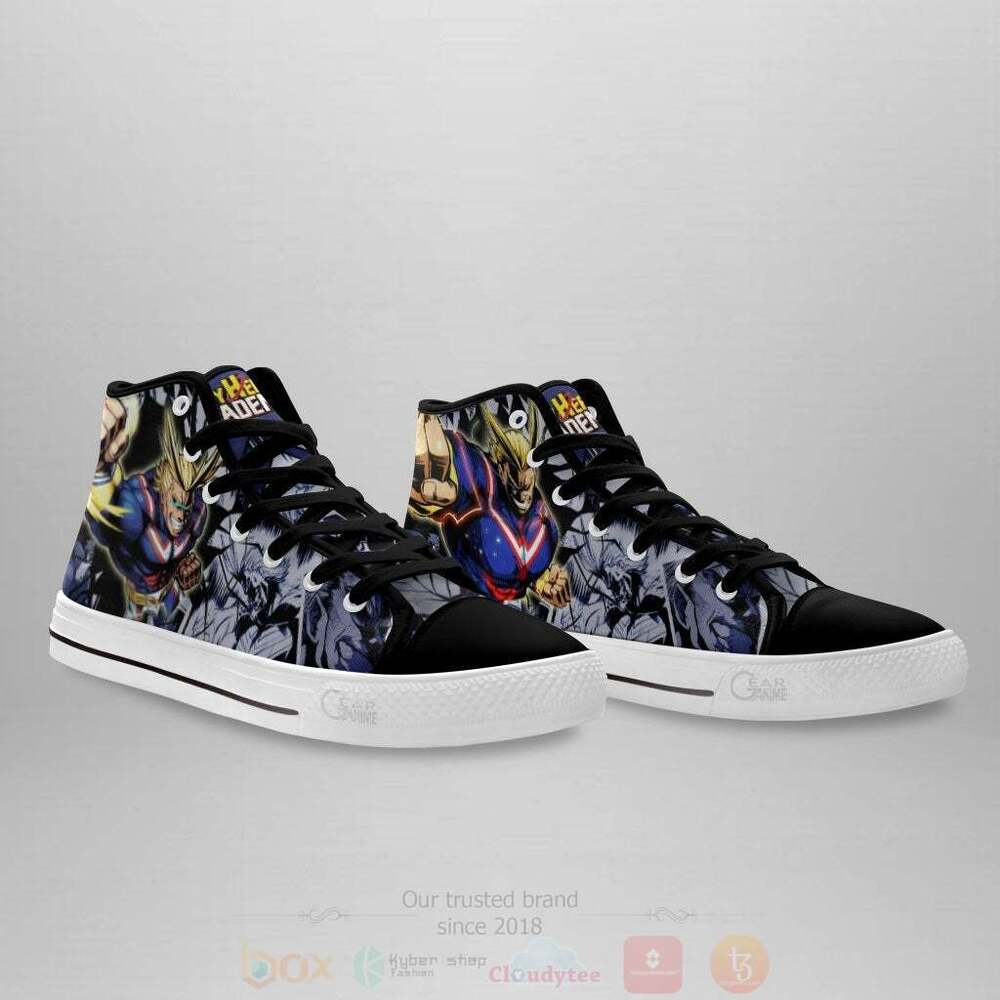 BEST Anime My Hero Academia All Might High Top Shoes 3 Anime My Hero Academia All Might High Top Canvas Shoes 1 2