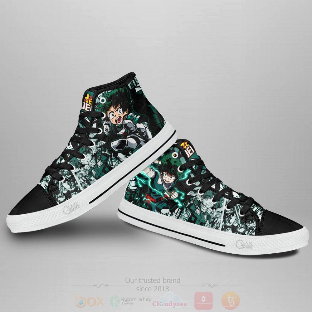 Anime My Hero Academia BNHA Deku High Top Canvas Shoes 1 2 3
