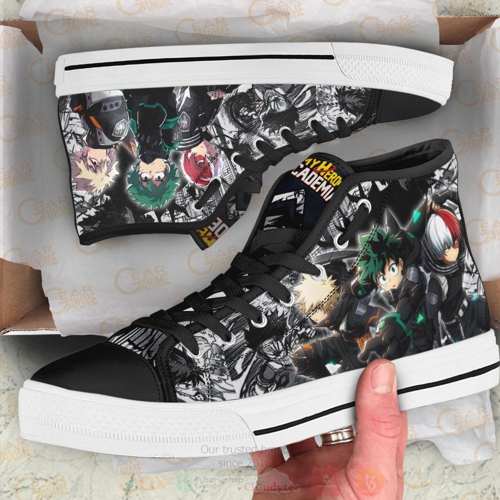 Anime My Hero Academia BNHA Three Musketeers High Top Canvas Shoes 1