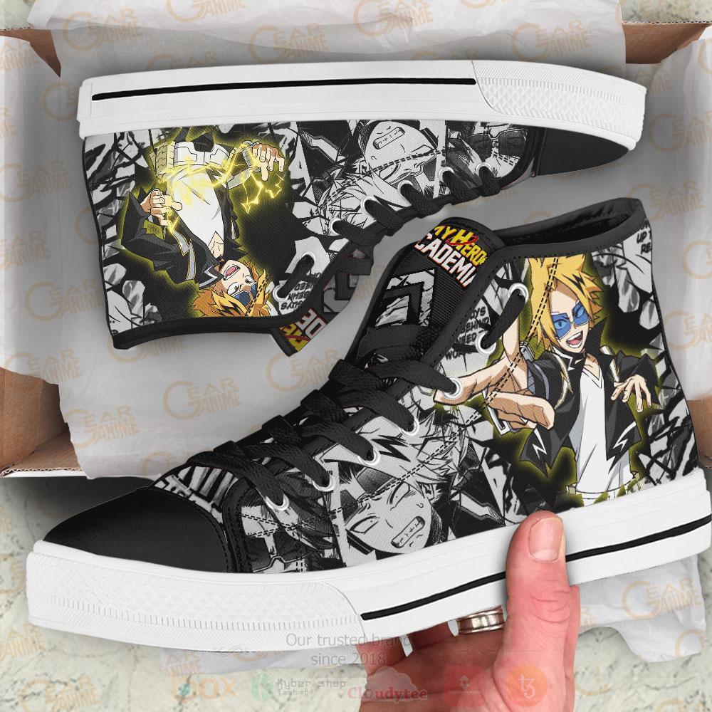 Anime My Hero Academia Denki Kaminari High Top Canvas Shoes 1