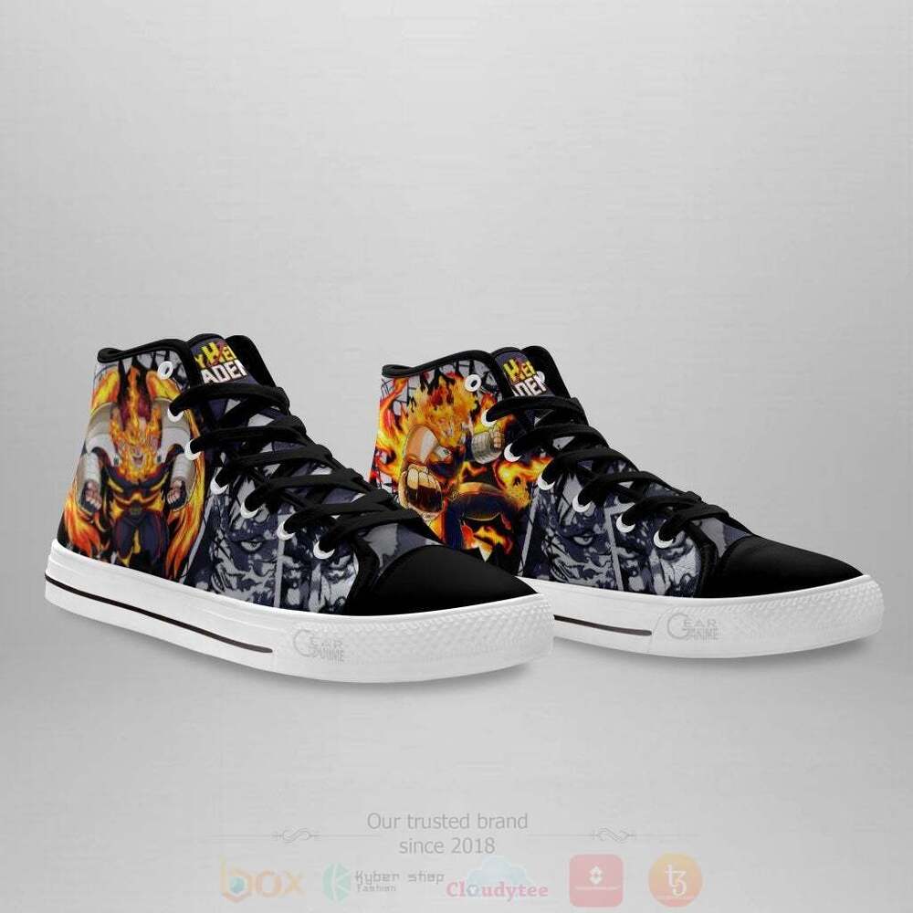 Anime My Hero Academia Endeavor High Top Canvas Shoes 1 2 3