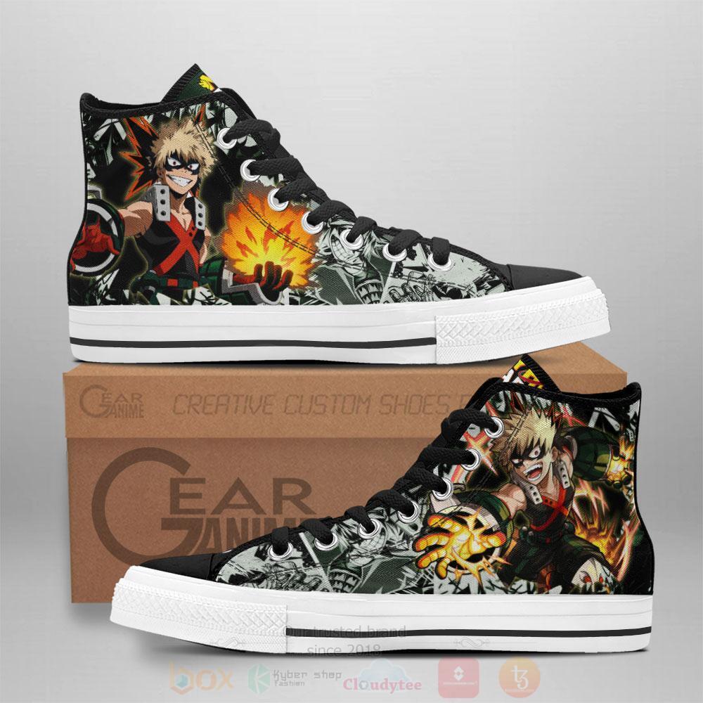 Anime My Hero Academia Katsuki Bakugo High Top Canvas Shoes