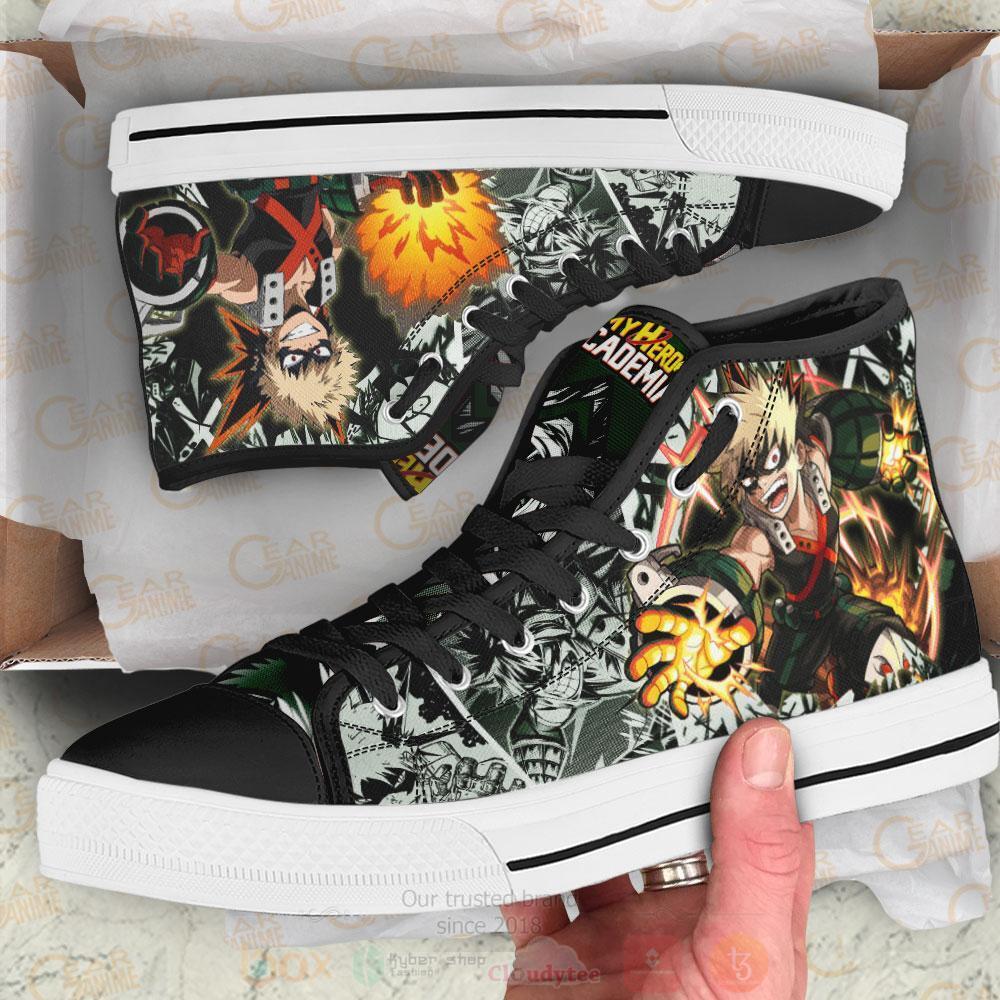 Anime My Hero Academia Katsuki Bakugo High Top Canvas Shoes 1