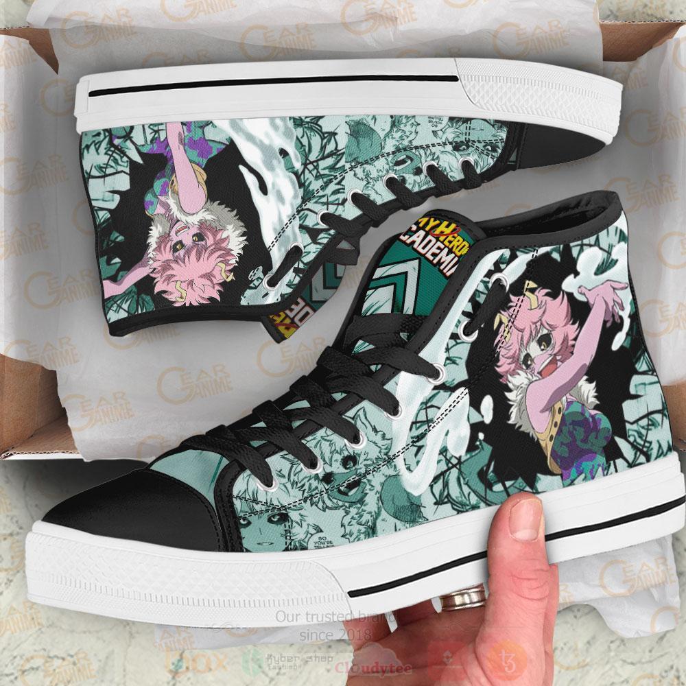 Anime My Hero Academia Mina Ashido High Top Canvas Shoes 1