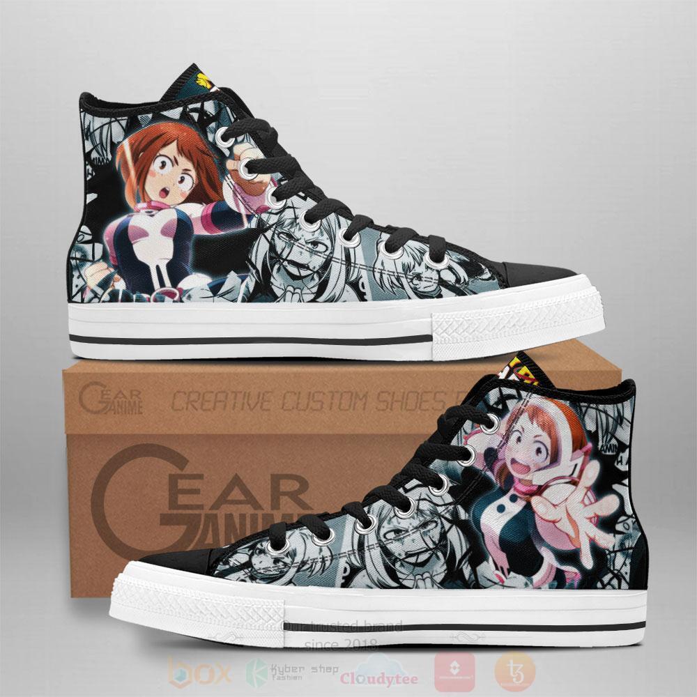 Anime My Hero Academia Ochako Uraraka High Top Canvas Shoes
