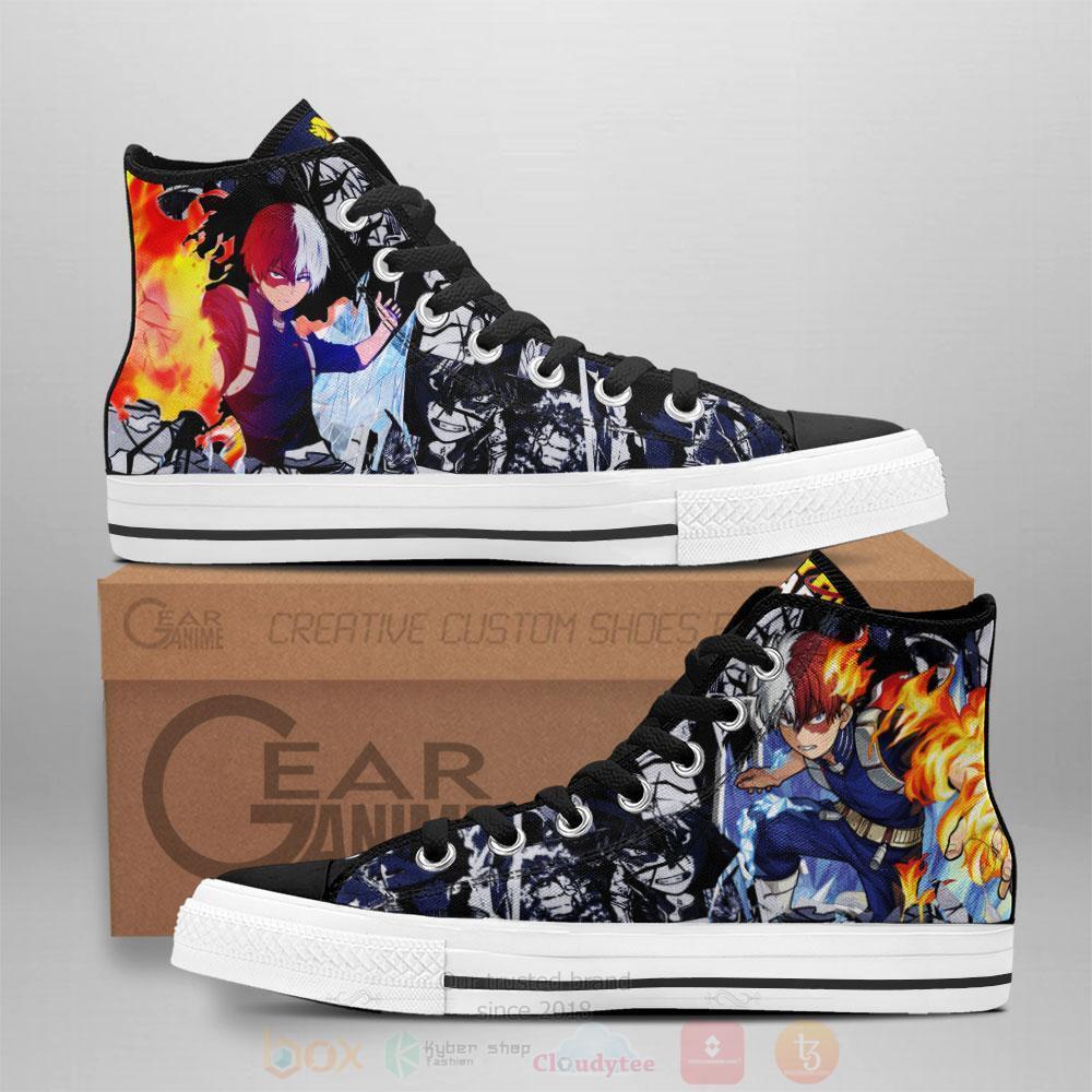 Anime My Hero Academia Shoto Todoroki High Top Canvas Shoes