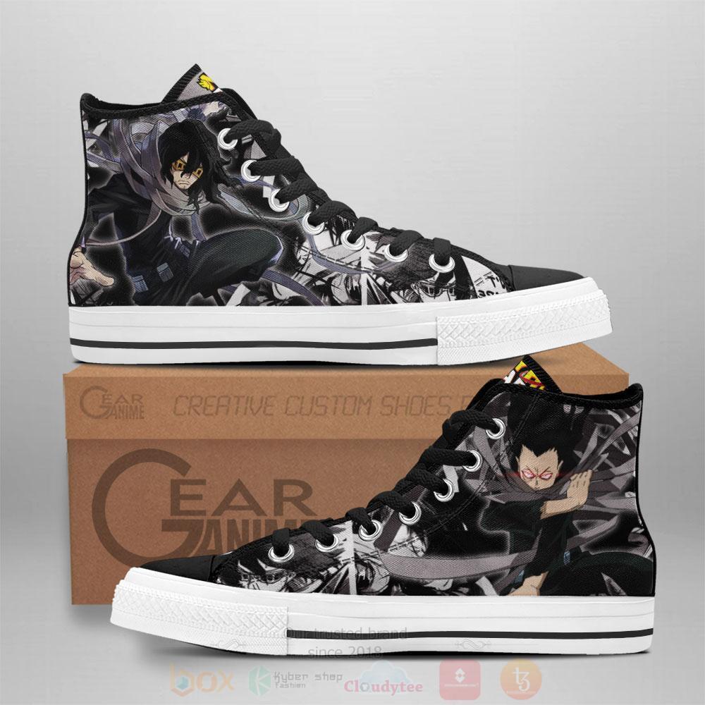 Anime My Hero Academia Shouta Aizawa High Top Canvas Shoes