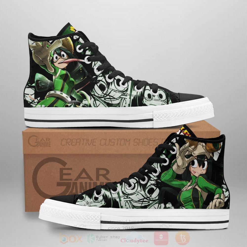 Anime My Hero Academia Tsuyu Asui Froppy High Top Canvas Shoes