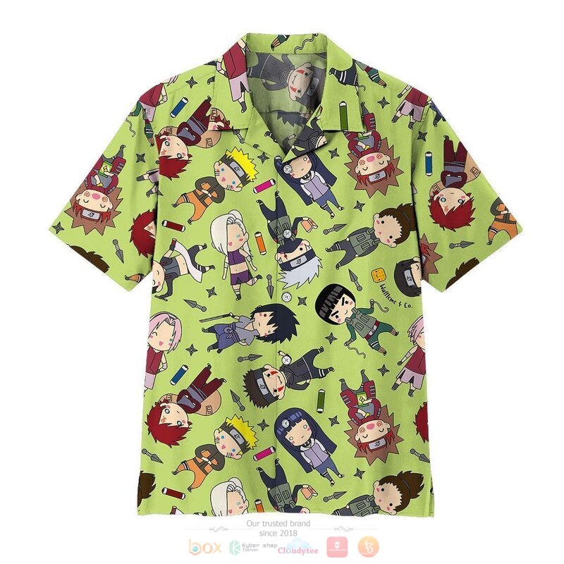 Anime Naruto Chibi Characters Hawaiian Shirt Short