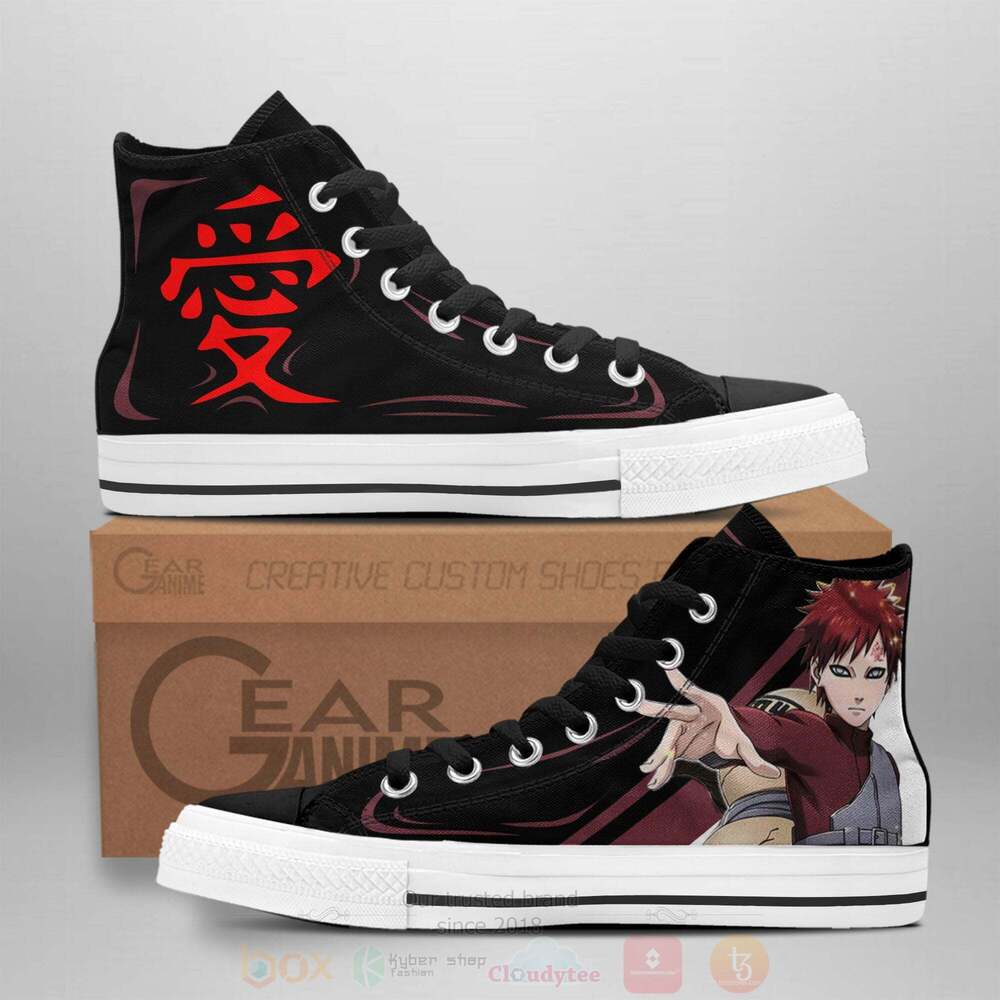 Anime Naruto Gaara High Top Canvas Shoes