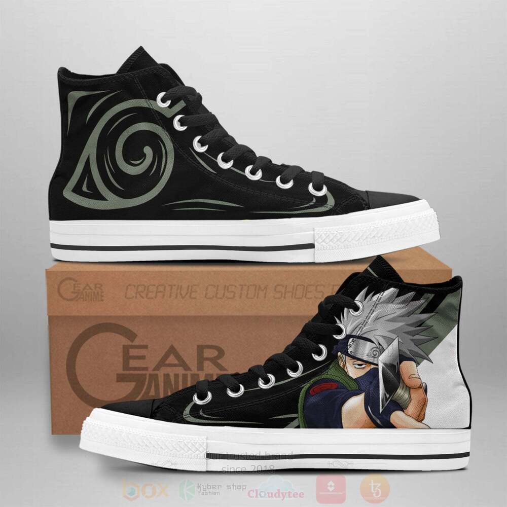 Anime Naruto Hatake Kakashi High Top Canvas Shoes