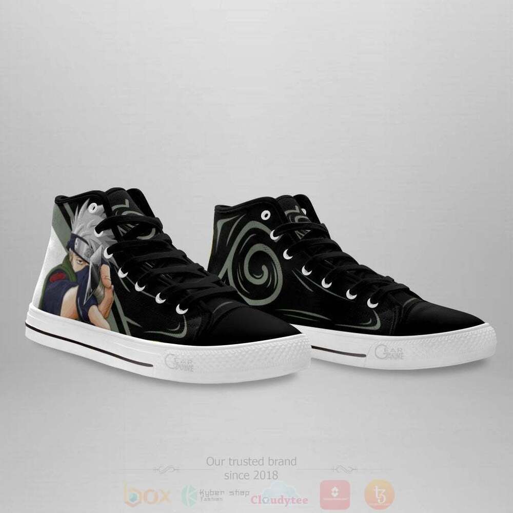 Anime Naruto Hatake Kakashi High Top Canvas Shoes 1