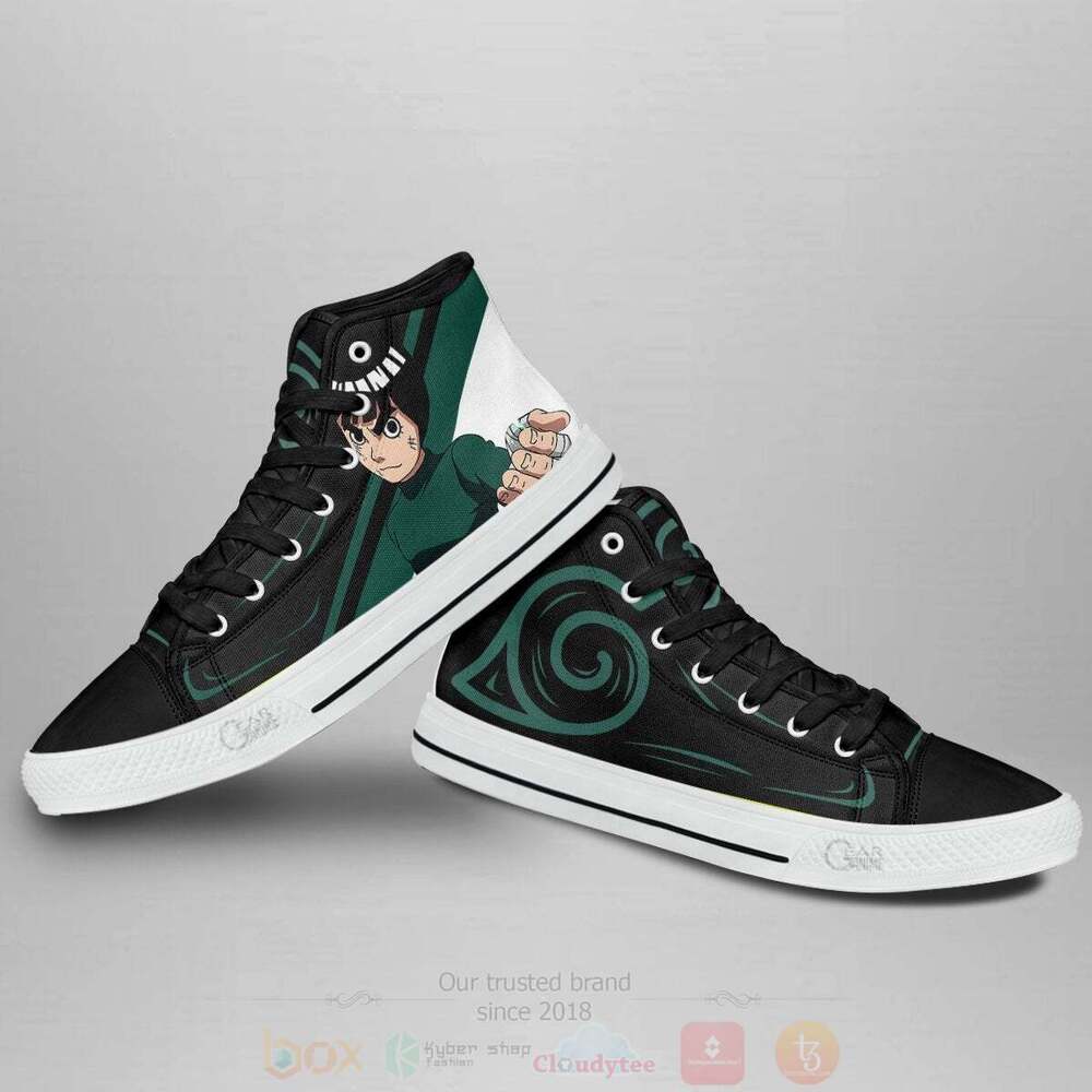 BEST Anime Naruto Rock Lee High Top Shoes 3 Anime Naruto Rock Lee High Top Canvas Shoes 1 2