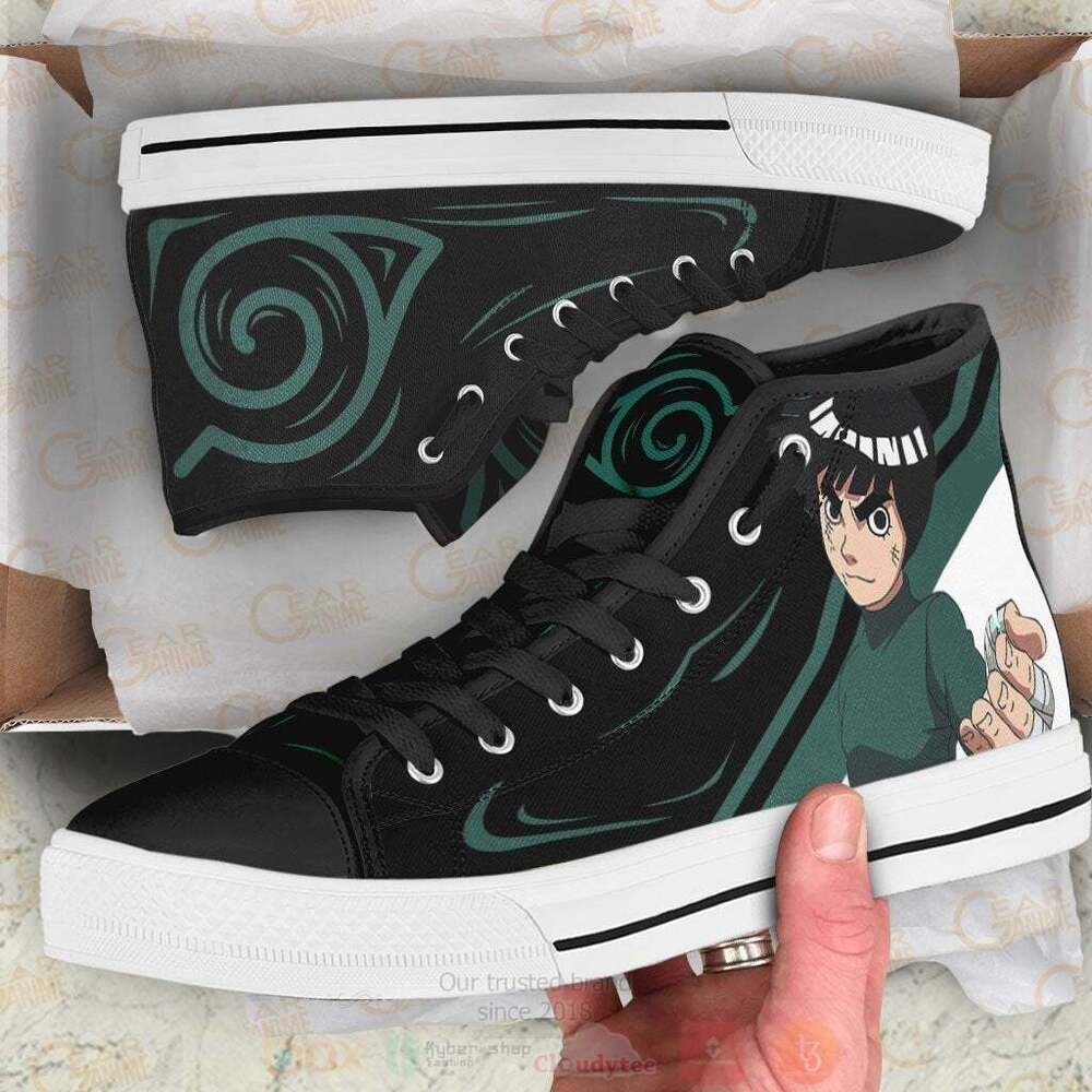 BEST Anime Naruto Rock Lee High Top Shoes 4 Anime Naruto Rock Lee High Top Canvas Shoes 1 2 3