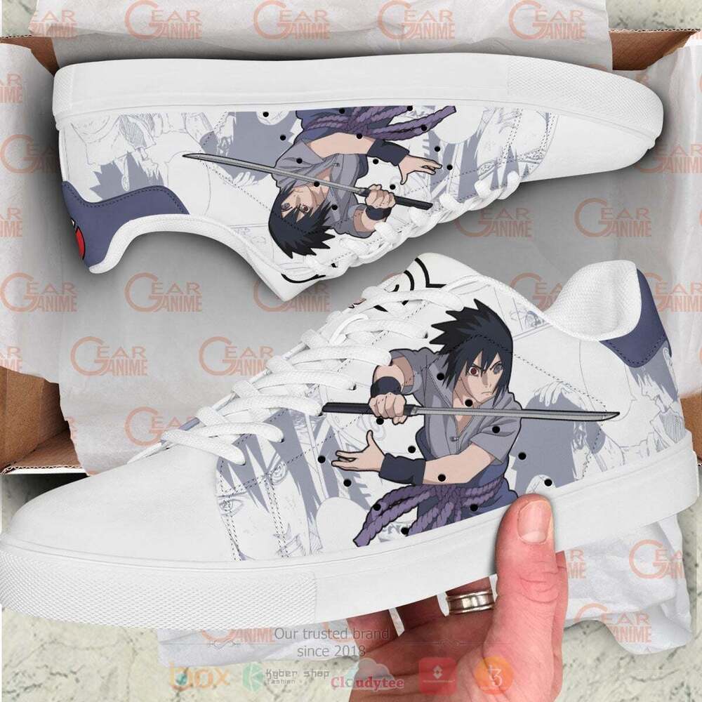 Anime Naruto Sasuke Uchiha Skate Shoes 1