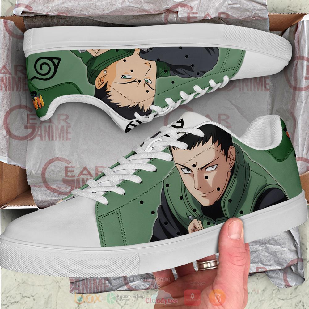 Anime Naruto Shikamaru Nara Green Skate Shoes 1