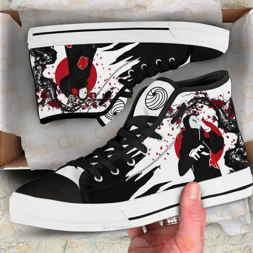Anime Naruto Tobi High Top Canvas Shoes 1