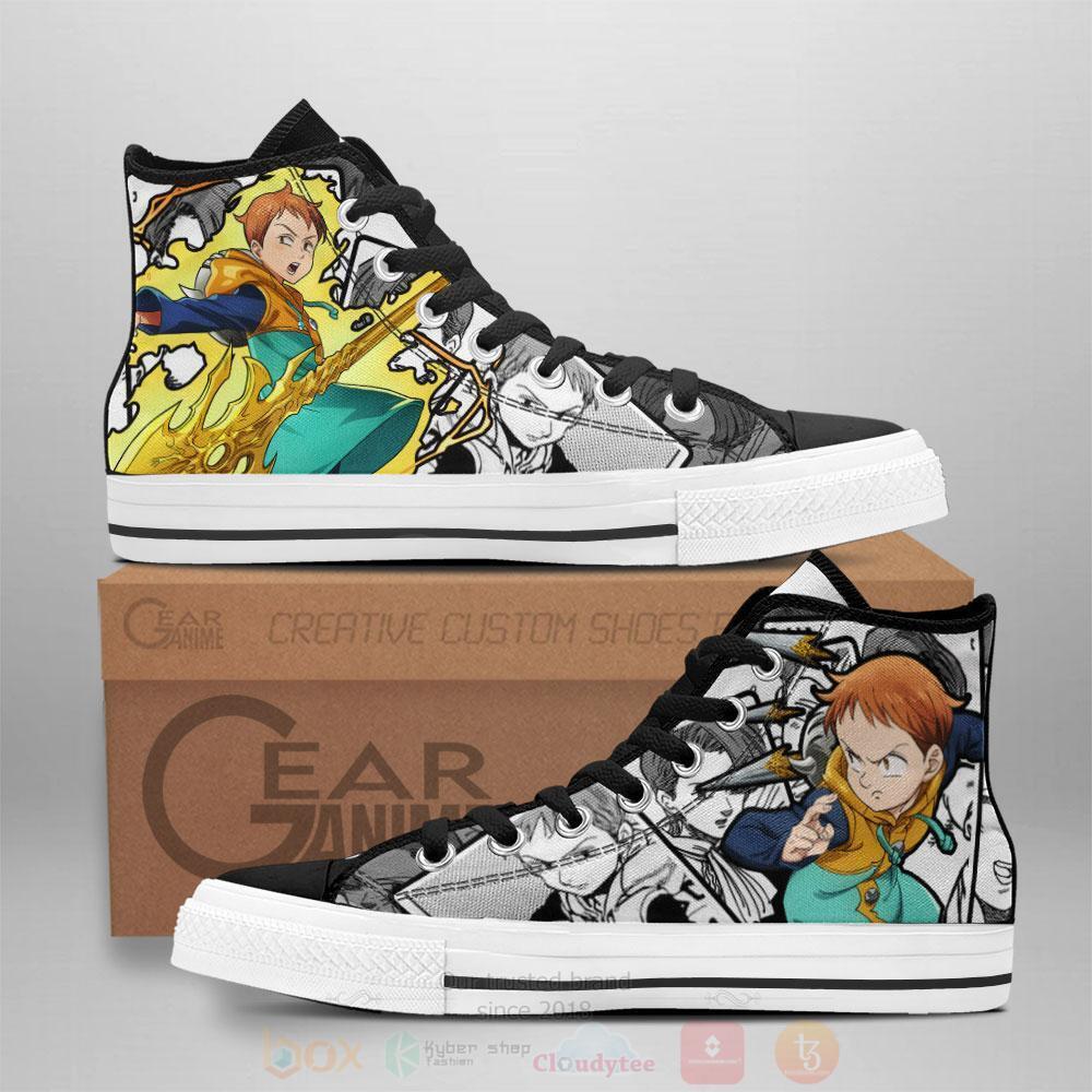 Anime Seven Deadly Sins Grizzlys Sin of Sloth King High Top Canvas Shoes