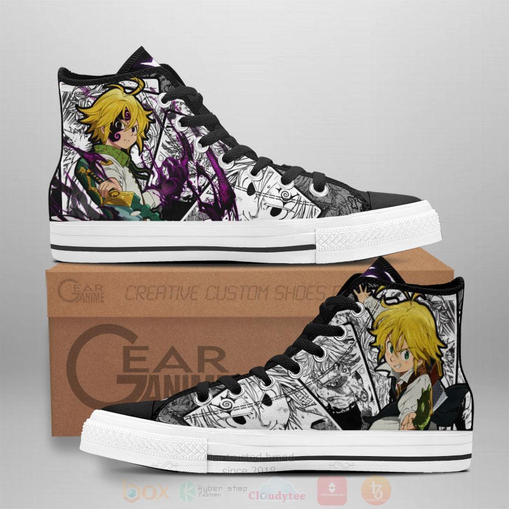 Anime Seven Deadly Sins Meliodas High Top Canvas Shoes