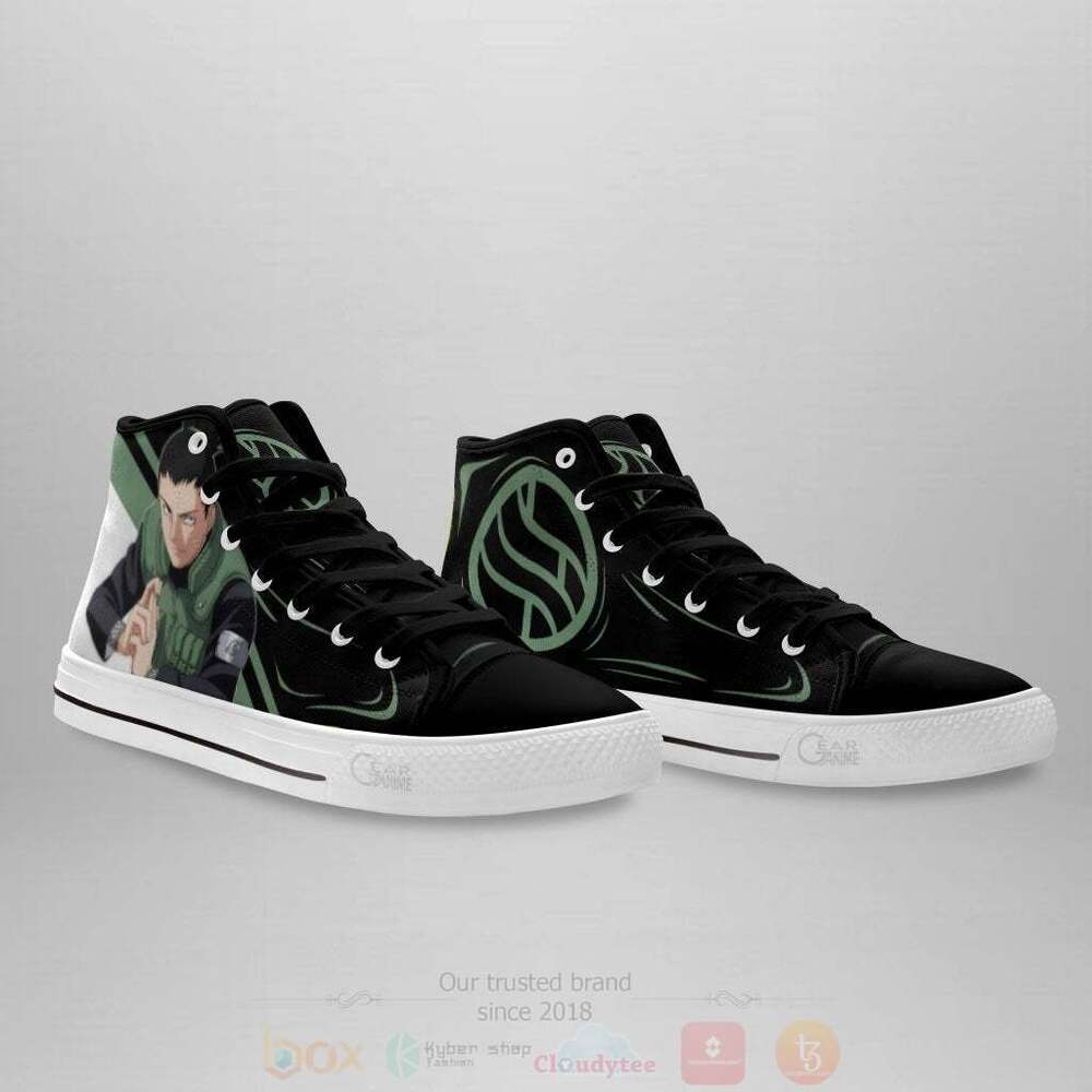 Anime Shikamaru Nara High Top Canvas Shoes 1