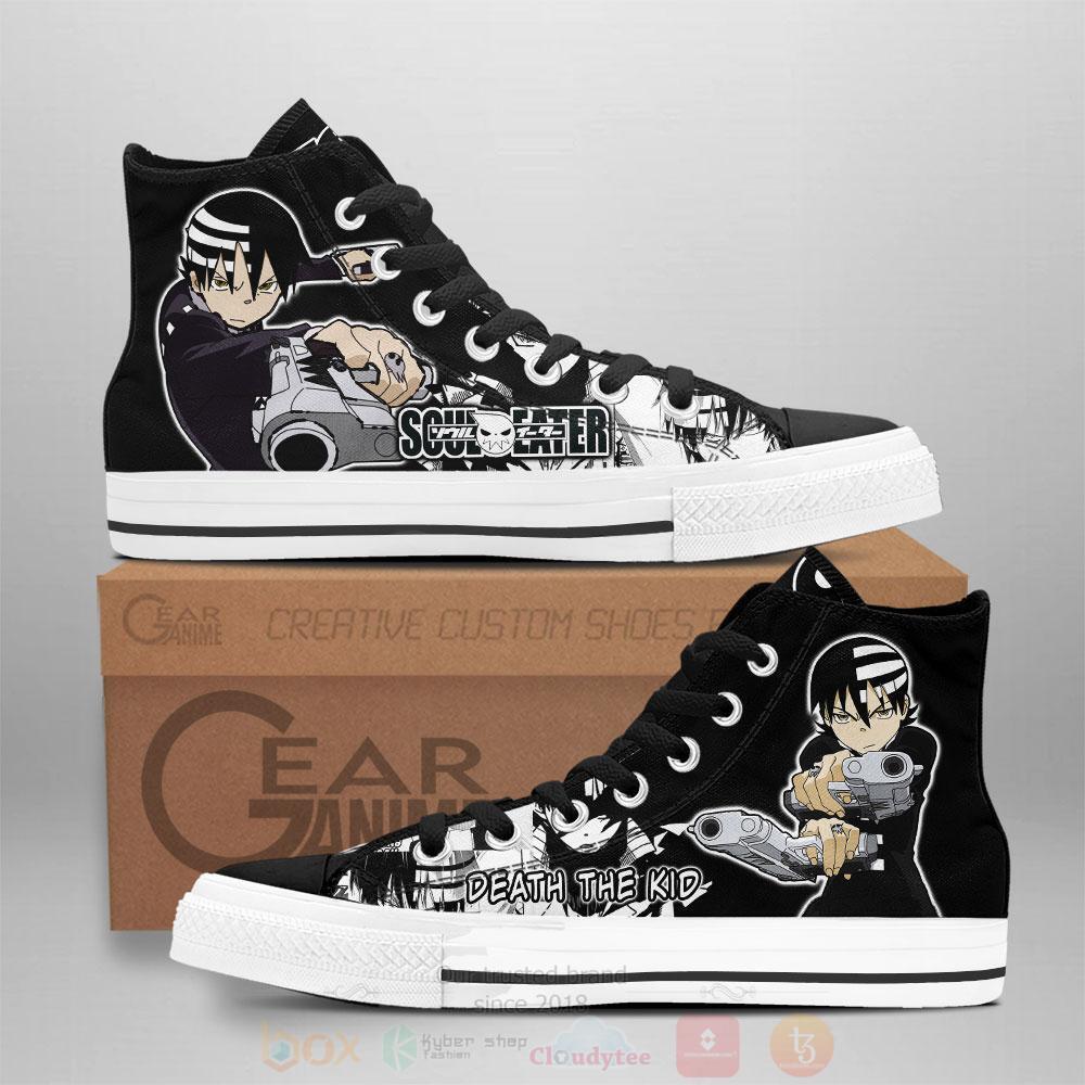 Anime Soul Eater Death the Kid High Top Canvas Shoes