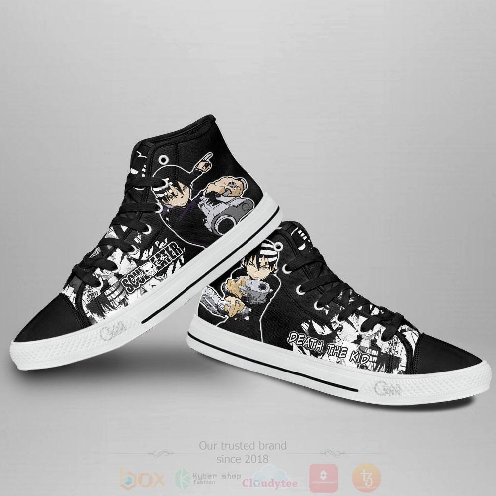 BEST Anime Soul Eater Death the Kid High Top Shoes 4 Anime Soul Eater Death the Kid High Top Canvas Shoes 1 2 3