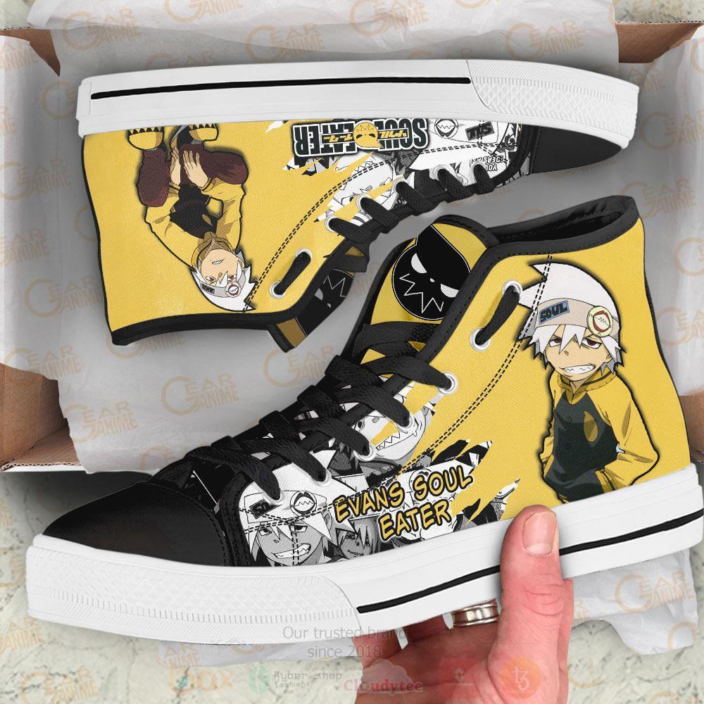 Anime Soul Eater Evans High Top Canvas Shoes 1