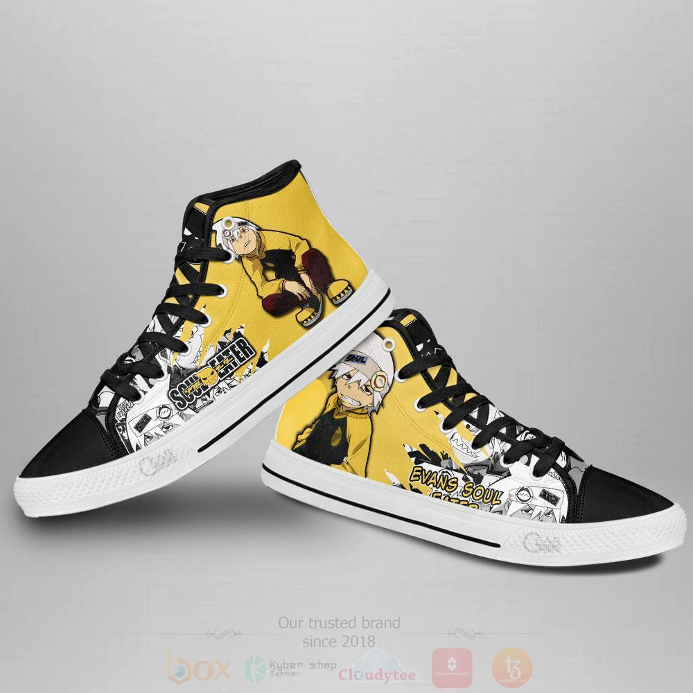 BEST Anime Soul Eater Evans High Top Shoes 3 Anime Soul Eater Evans High Top Canvas Shoes 1 2