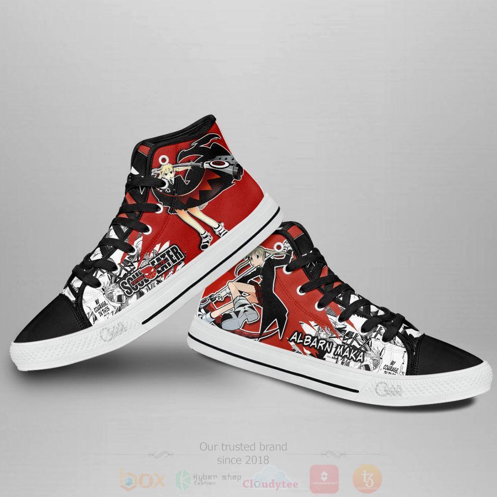 BEST Anime Soul Eater Maka Albarn High Top Shoes 4 Anime Soul Eater Maka Albarn High Top Canvas Shoes 1 2 3