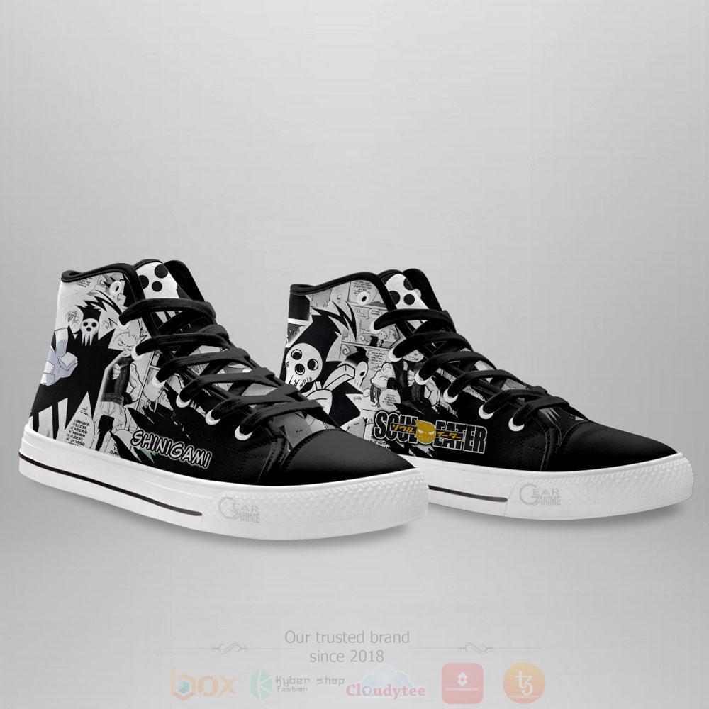 BEST Anime Soul Eater Shinigami High Top Shoes 3 Anime Soul Eater Shinigami High Top Canvas Shoes 1 2