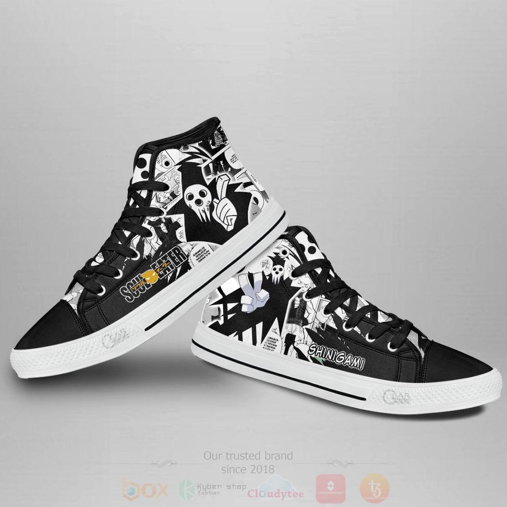 BEST Anime Soul Eater Shinigami High Top Shoes 4 Anime Soul Eater Shinigami High Top Canvas Shoes 1 2 3