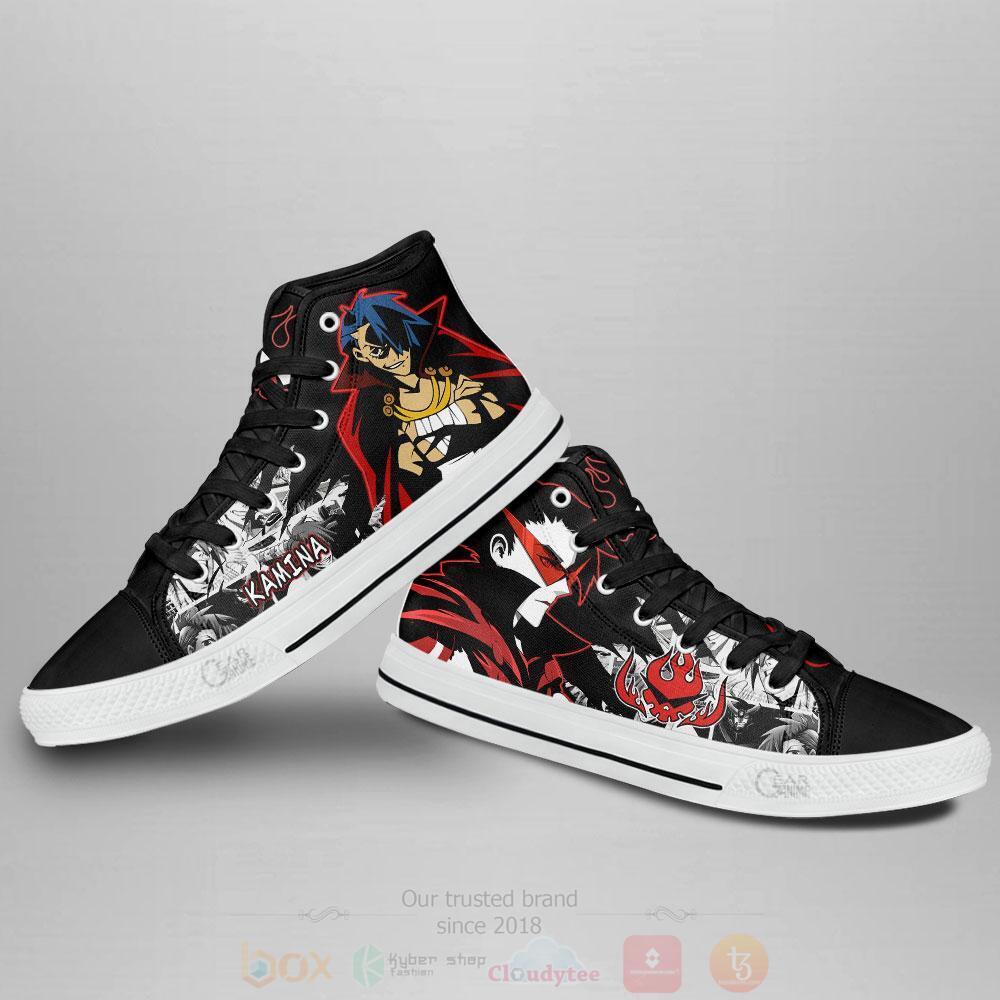 BEST Anime Tengen Toppa Gurren Lagann Kamina High Top Shoes 3 Anime Tengen Toppa Gurren Lagann Kamina High Top Canvas Shoes 1 2