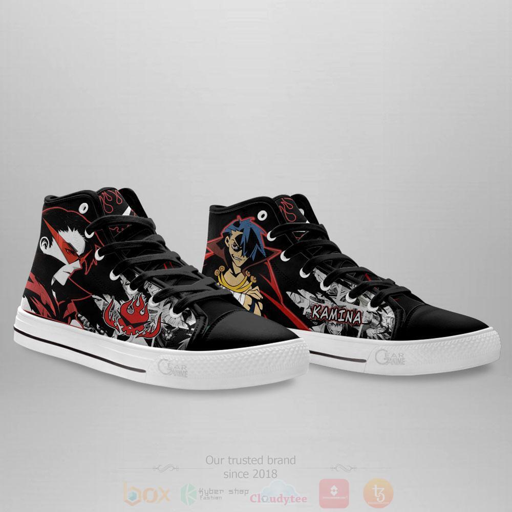 BEST Anime Tengen Toppa Gurren Lagann Kamina High Top Shoes 4 Anime Tengen Toppa Gurren Lagann Kamina High Top Canvas Shoes 1 2 3