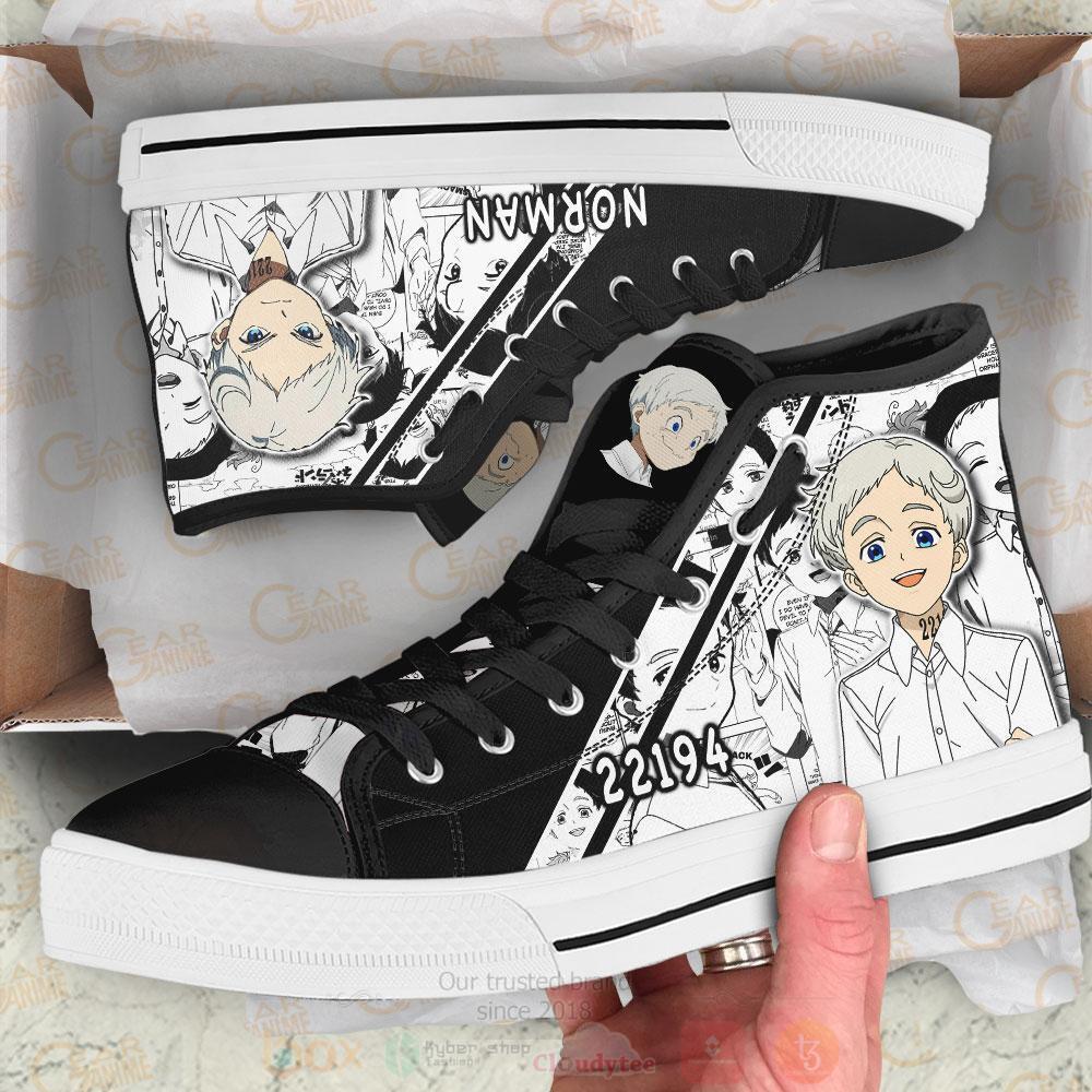 Anime The Promised Neverland Norman High Top Canvas Shoes 1