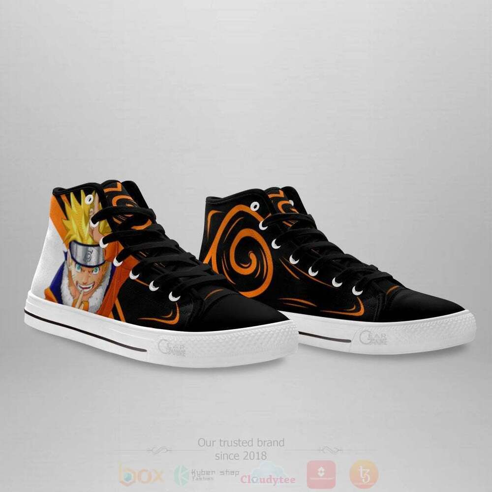 Anime Uzumaki High Top Canvas Shoes 1