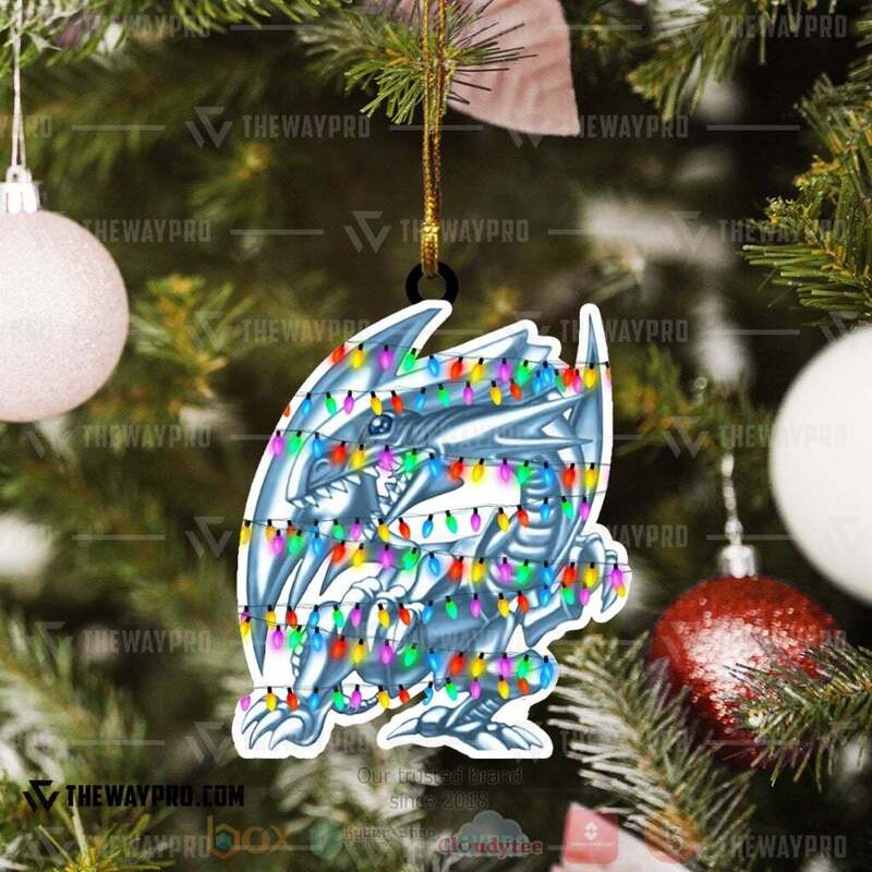 Anime YGO Blue Eyes White Dragon Custom Christmas Ornament