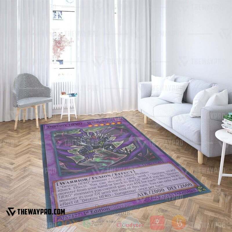 Anime YGO Destiny Hero Dangerous Custom Rug