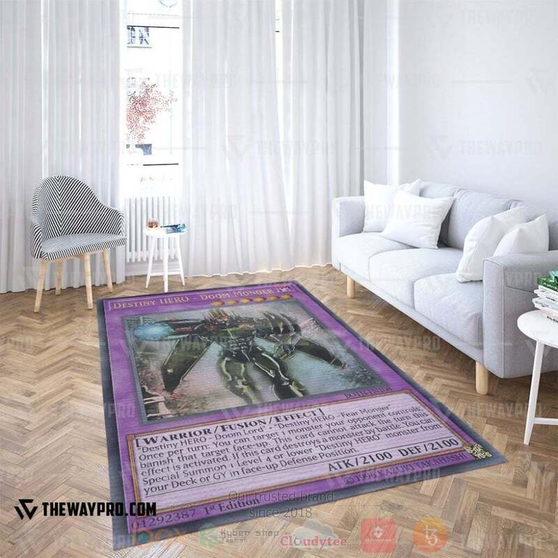 Anime YGO Destiny Hero Doom Monger Custom Rug