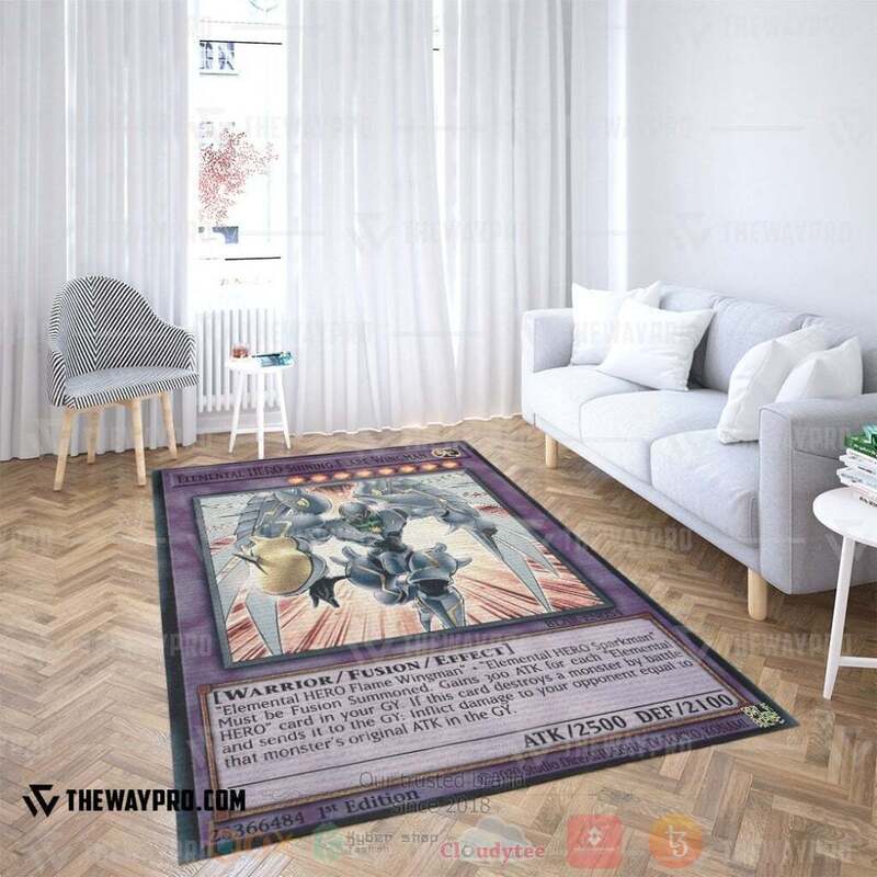 Anime YGO Elemental Hero Shining Flare Wingman Custom Rug