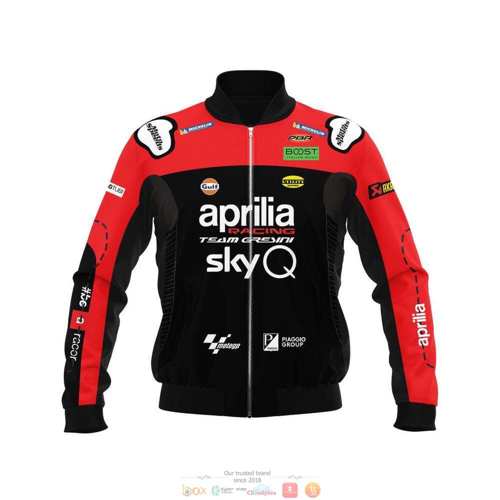 BEST Aprilia Racing Team Gresini sky Q bomber jacket 3 Aprilia Racing Team Gresini sky Q bomber jacket 1 2