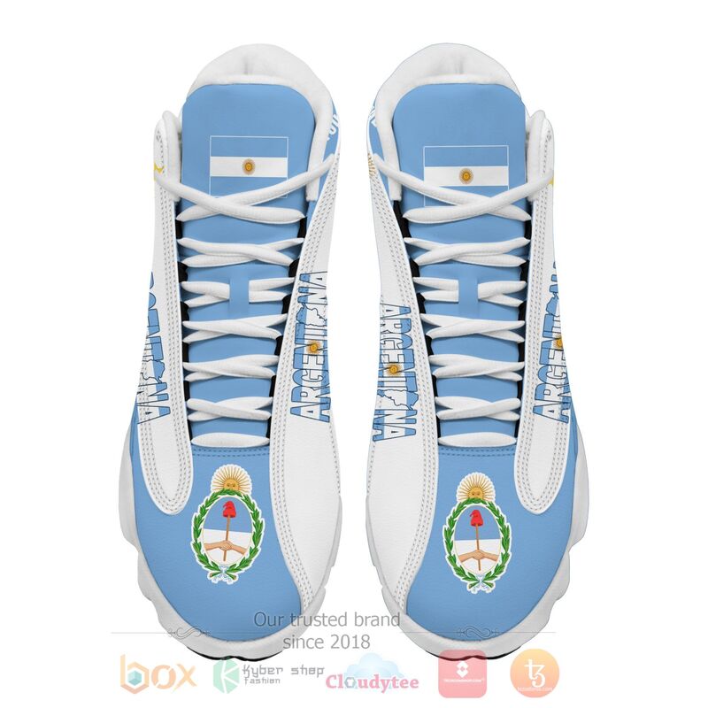 Argentina Personalized Blue Air Jordan 13 Shoes 1