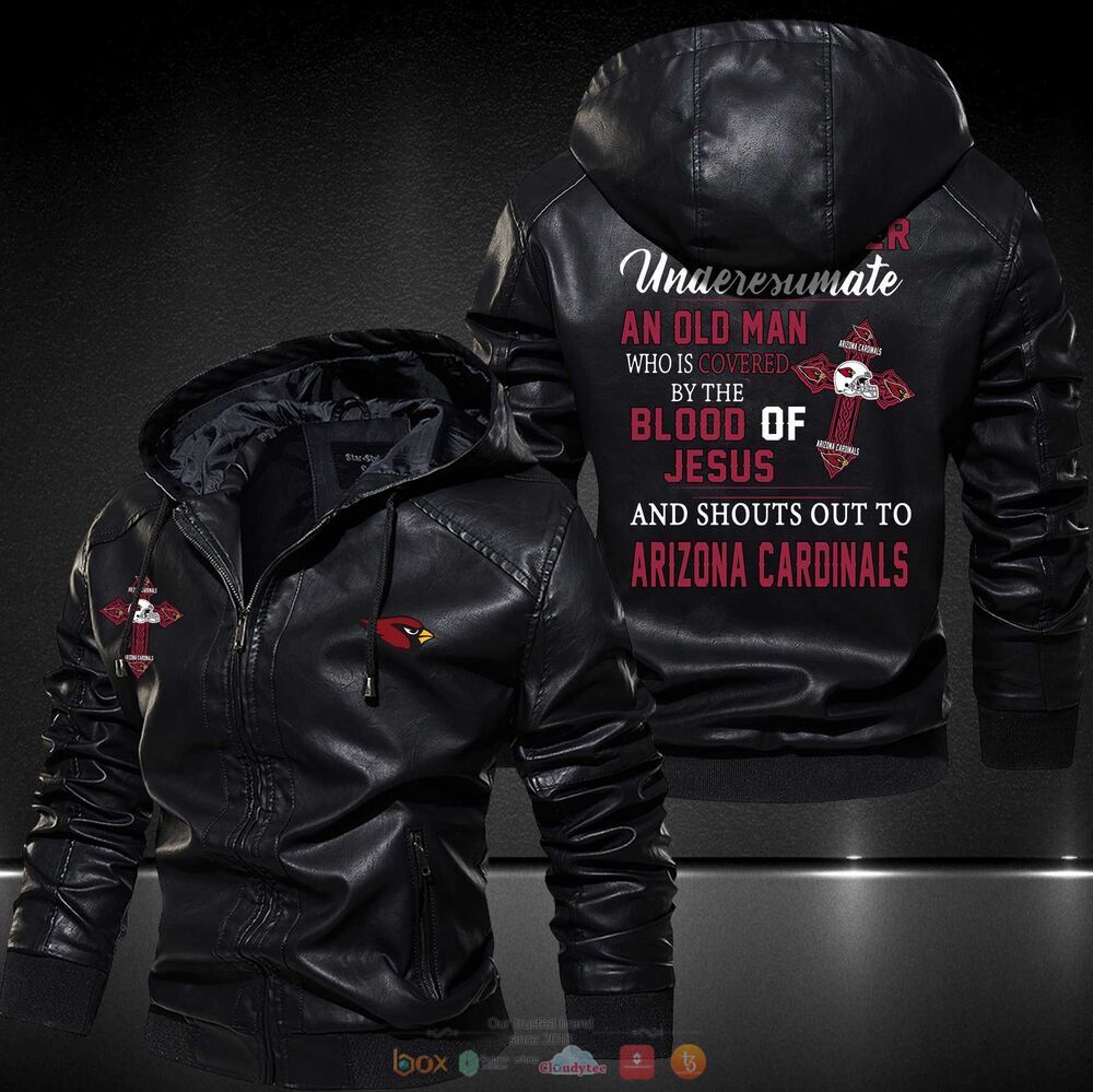 Arizona Cardinals Leather Jacket Hat