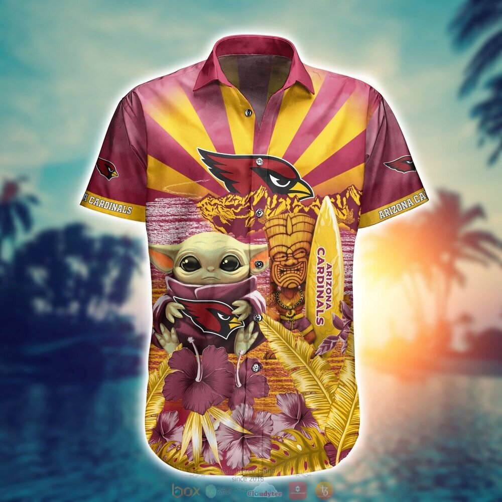Arizona Cardinals Baby Yoda NFL Hawaiian Shirt, Shorts 2 Arizona Cardinals NFL Baby Yoda Hawaiian Shirt Shorts 1