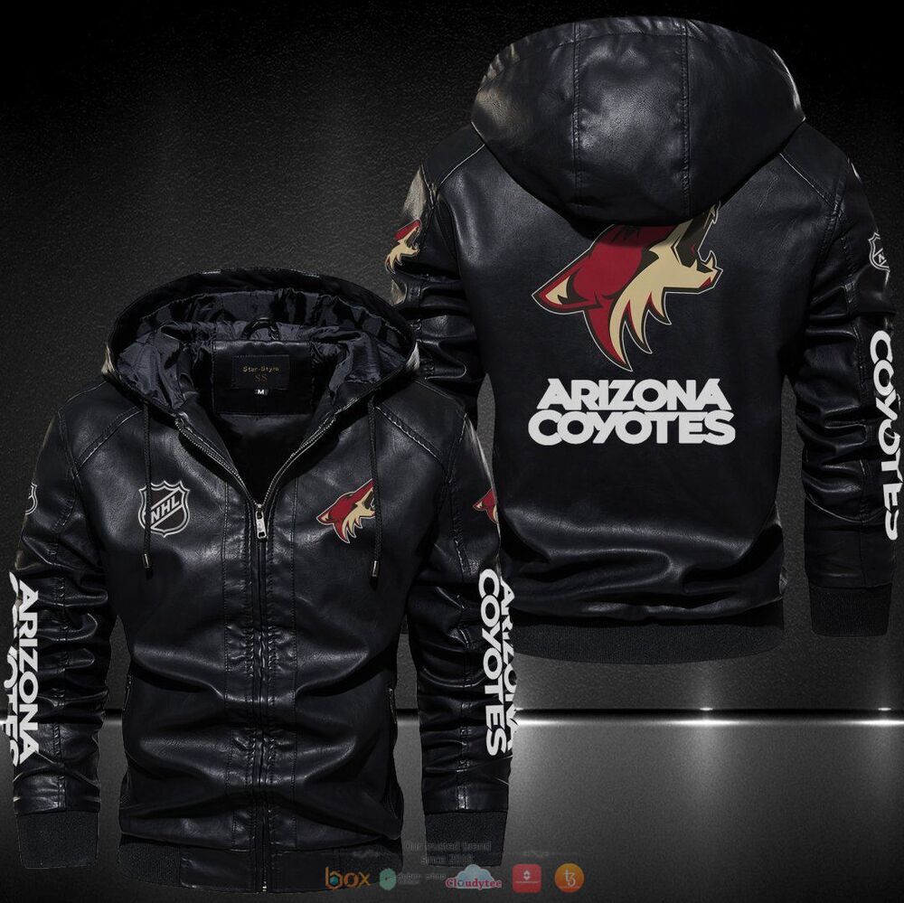Arizona Coyotes NHL Leather Jacket Hat